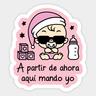 A partir de ahora aquí mando yo (versión niña). Sticker